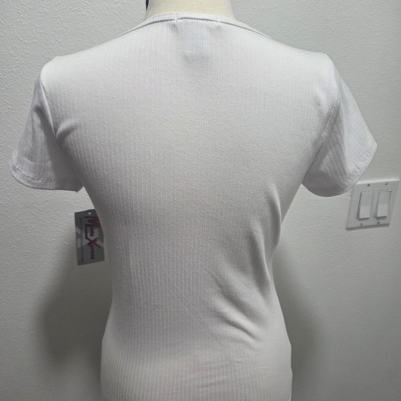 Bozzolo White Short Sleeve Women's Top - Picture 2 of 4